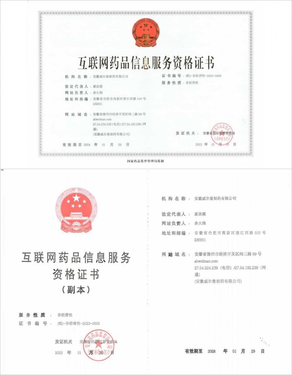 互聯(lián)網(wǎng)藥品服務許可證